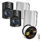Polk Audio Atrium 5 All Weather Outdoor Loudspeaker Cable Bundle - 4 Pack (White)