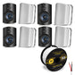 Polk Audio Atrium 5 All Weather Outdoor Loudspeaker Cable Bundle - 8 Pack (White)