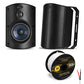 Polk Audio Atrium 5 All Weather Outdoor Loudspeaker Cable Bundle - Pair (Black)