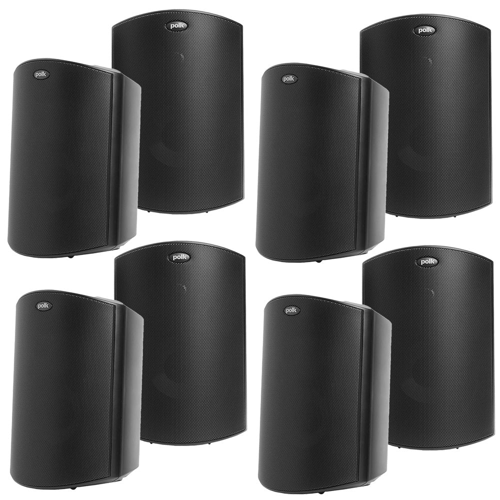 Polk Audio Atrium 5 All Weather Outdoor Loudspeakers - 8 Pack (Black)