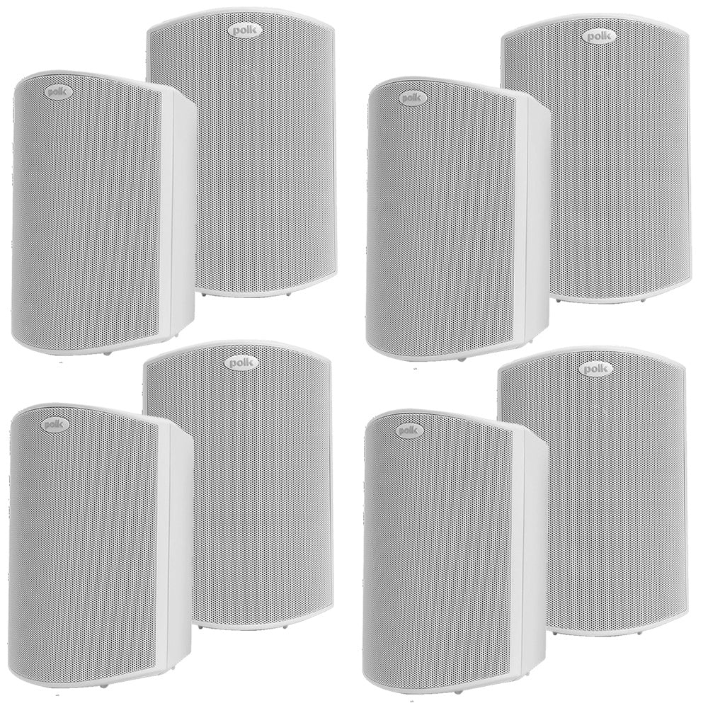 Polk Audio Atrium 5 All Weather Outdoor Loudspeakers - 8 Pack (White)