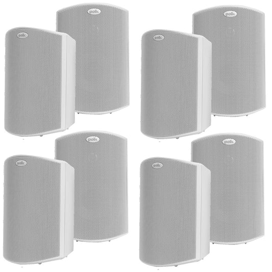Polk Audio Atrium 5 All Weather Outdoor Loudspeakers - 8 Pack (White)