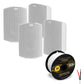 Polk Audio Atrium6 All Weather Outdoor Loudspeaker Cable Bundle - 4 Pack (White)