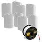 Polk Audio Atrium6 All Weather Outdoor Loudspeaker Cable Bundle - 8 Pack (White)