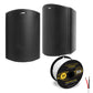 Polk Audio Atrium6 All Weather Outdoor Loudspeaker Cable Bundle - Pair (Black)