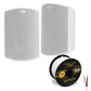 Polk Audio Atrium6 All Weather Outdoor Loudspeaker Cable Bundle - Pair (White)
