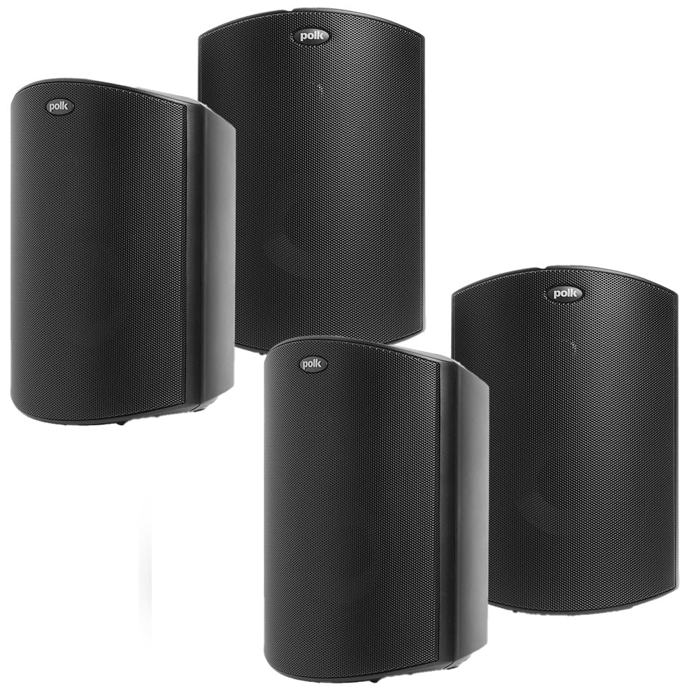 Polk Audio Atrium6 All Weather Outdoor Loudspeakers - 4 Pack (Black)