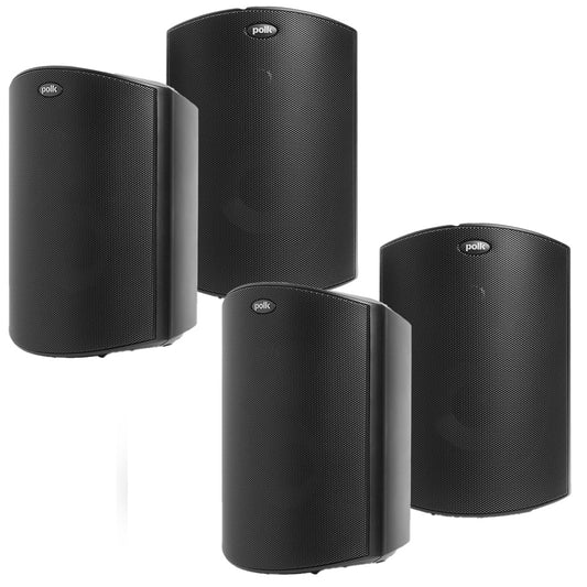 Polk Audio Atrium6 All Weather Outdoor Loudspeakers - 4 Pack (Black)