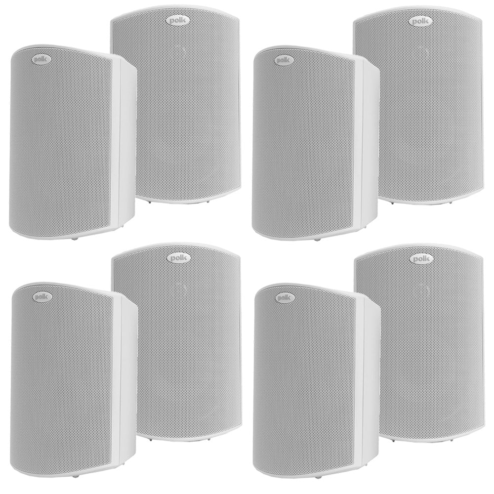 Polk Audio Atrium6 All Weather Outdoor Loudspeakers - 8 Pack (White)