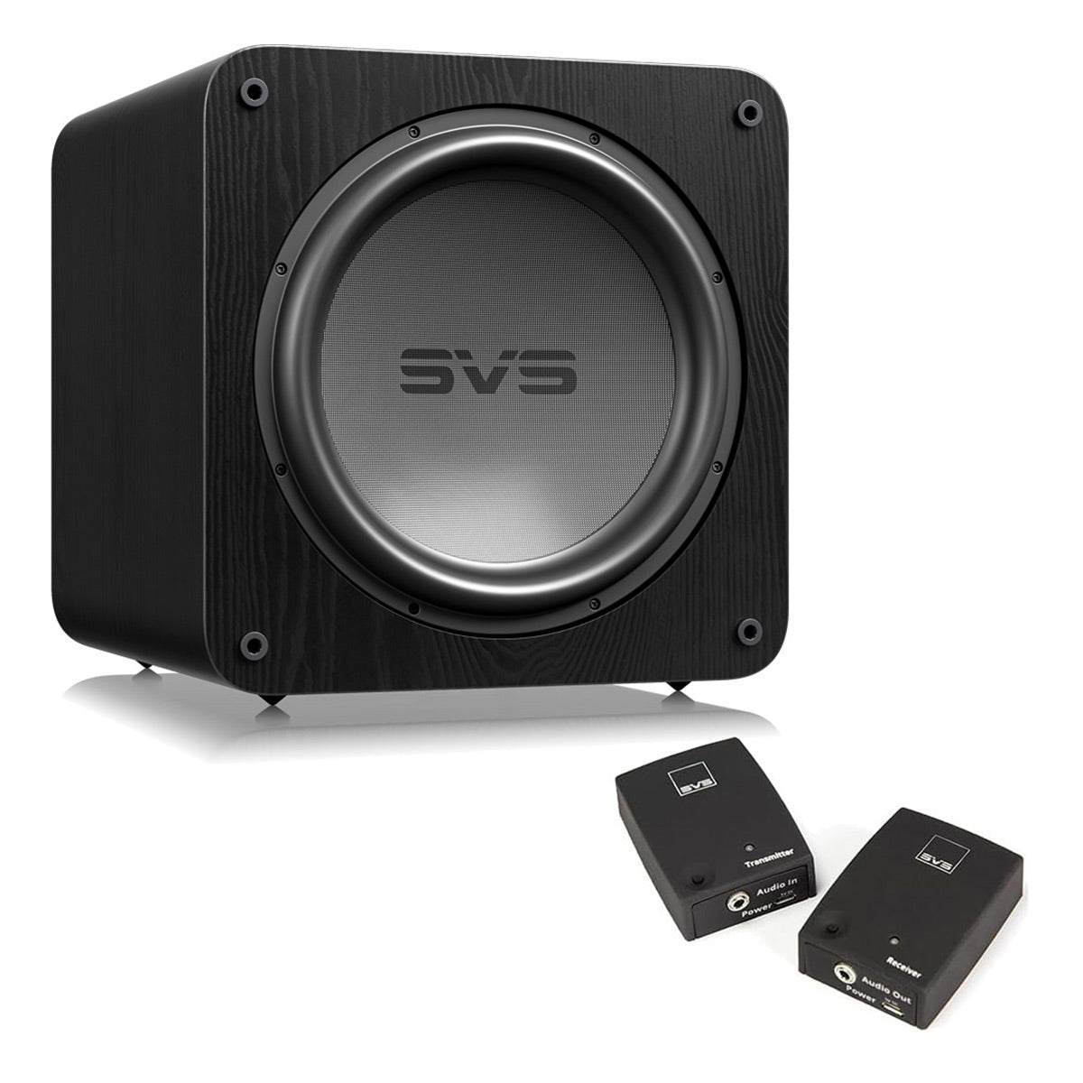 SVS SB-5000 15 Inch Powered Subwoofer with SoundPath Wireless Audio Adapter (Black Ash)