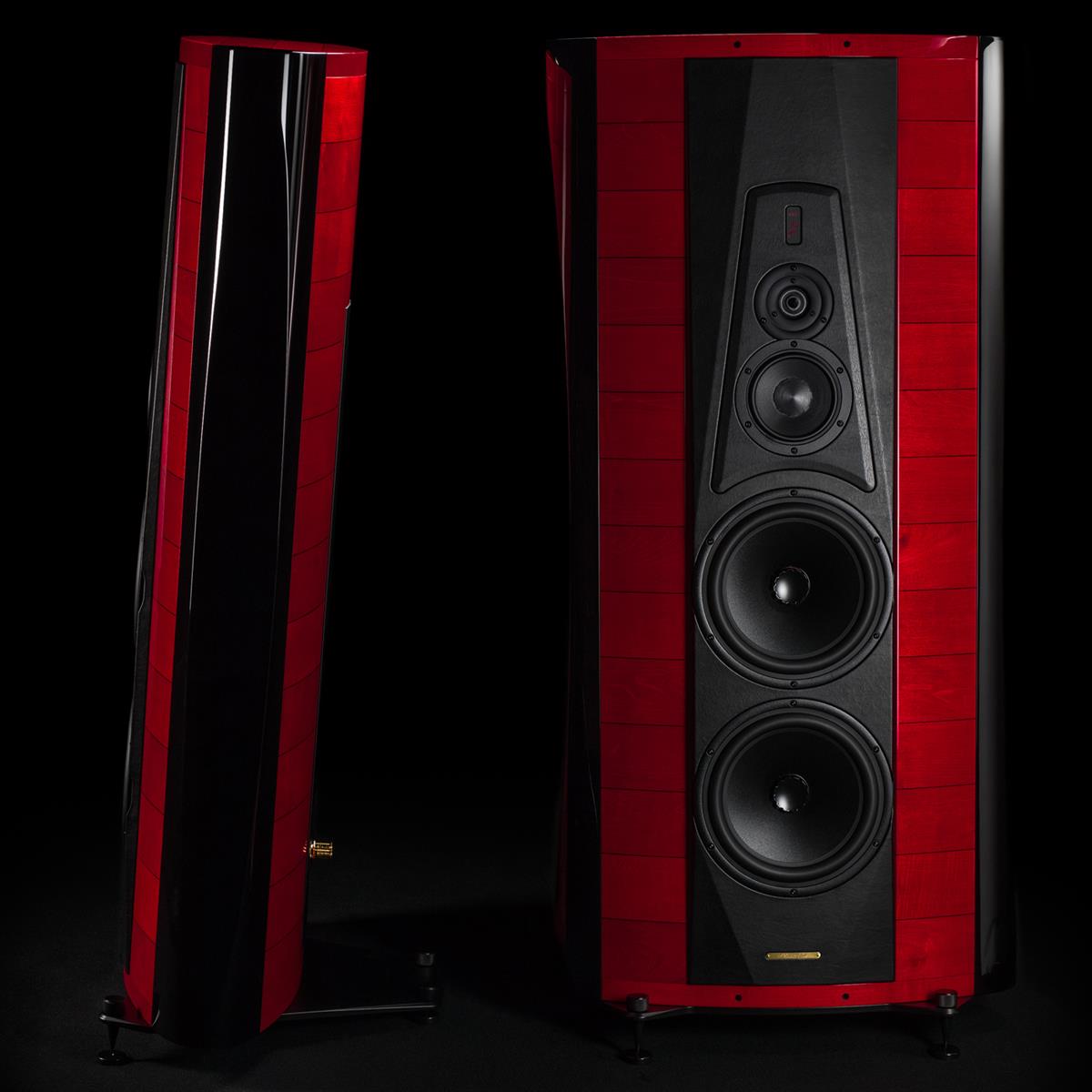Sonus faber Stradivari Floorstanding Speakers - Pair (Red High Gloss)