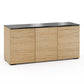 Salamander Designs Chameleon Collection Denver 337 Triple AV Cabinet (Natural Oak with Black Glass Top)