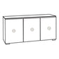 Salamander Designs Chameleon Collection Denver 337 Triple AV Cabinet (Natural Oak with Black Glass Top)