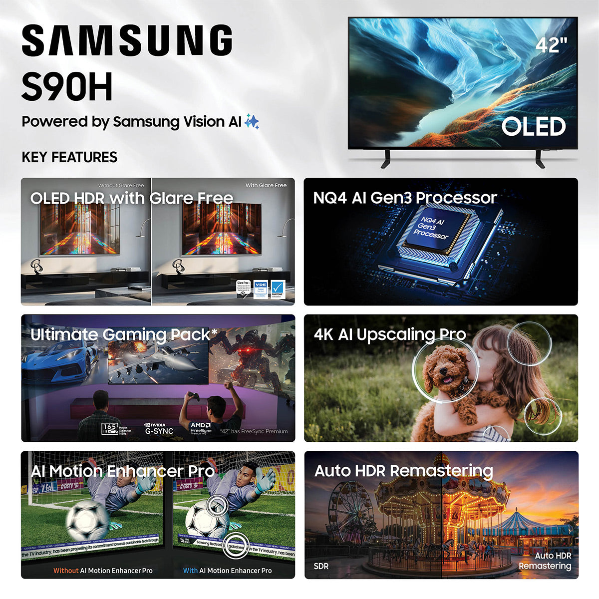 Samsung QN42S90HAEXZA S90H 42 Inch 4K OLED TV