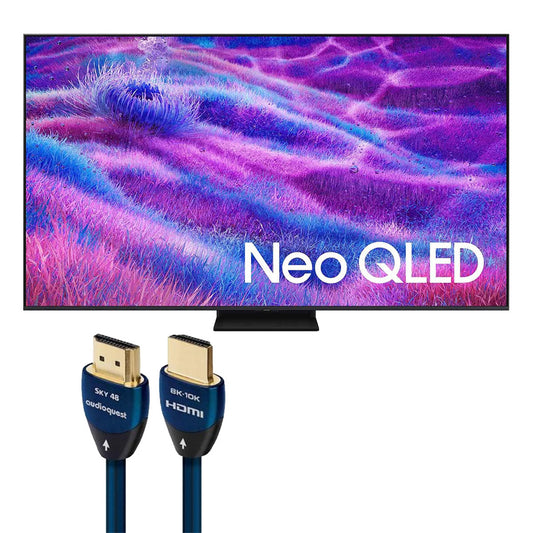 Samsung QN80F 75 Inch 4K Neo QLED Mini LED TV with AudioQuest SKY 3m HDMI Cable
