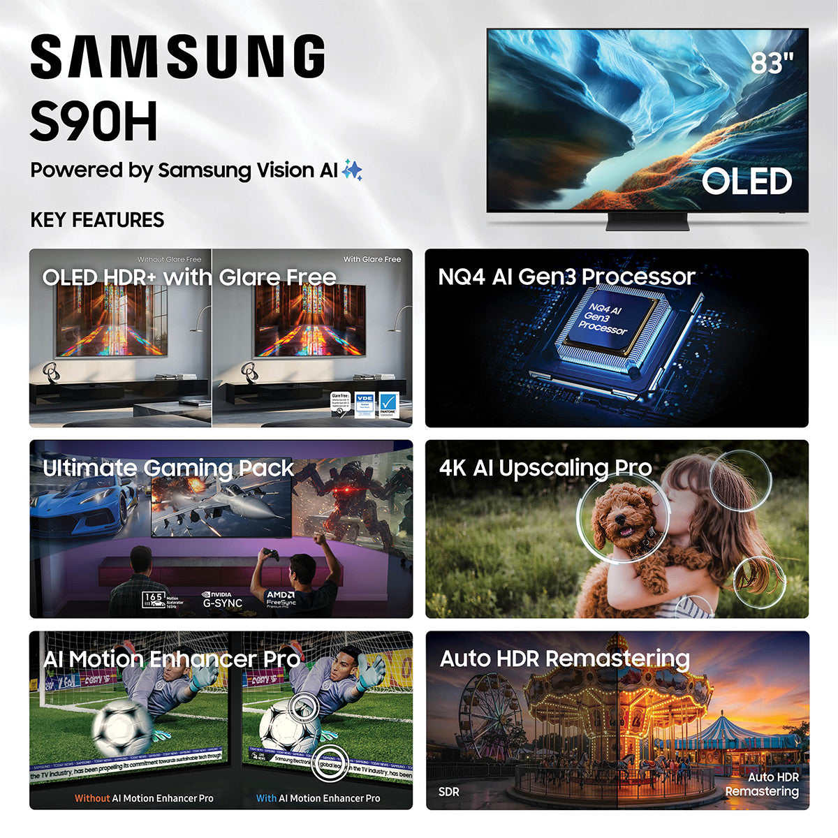 Samsung QN83S90HAEXZA S90H 83" 4K OLED TV