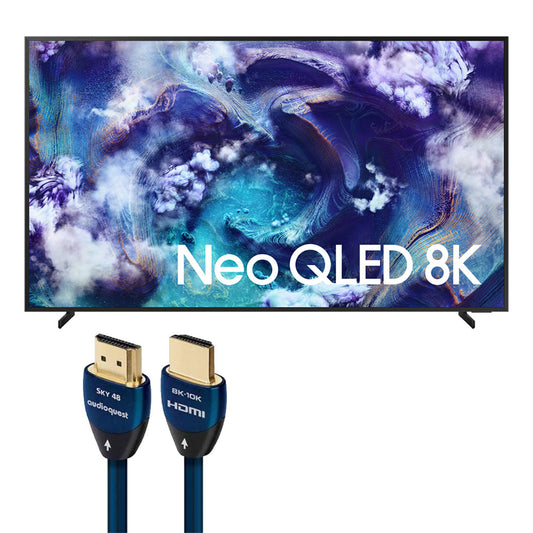 Samsung QN900F 65" 8K Neo QLED Mini LED Smart TV (2025) with AudioQuest SKY 3m HDMI Cable