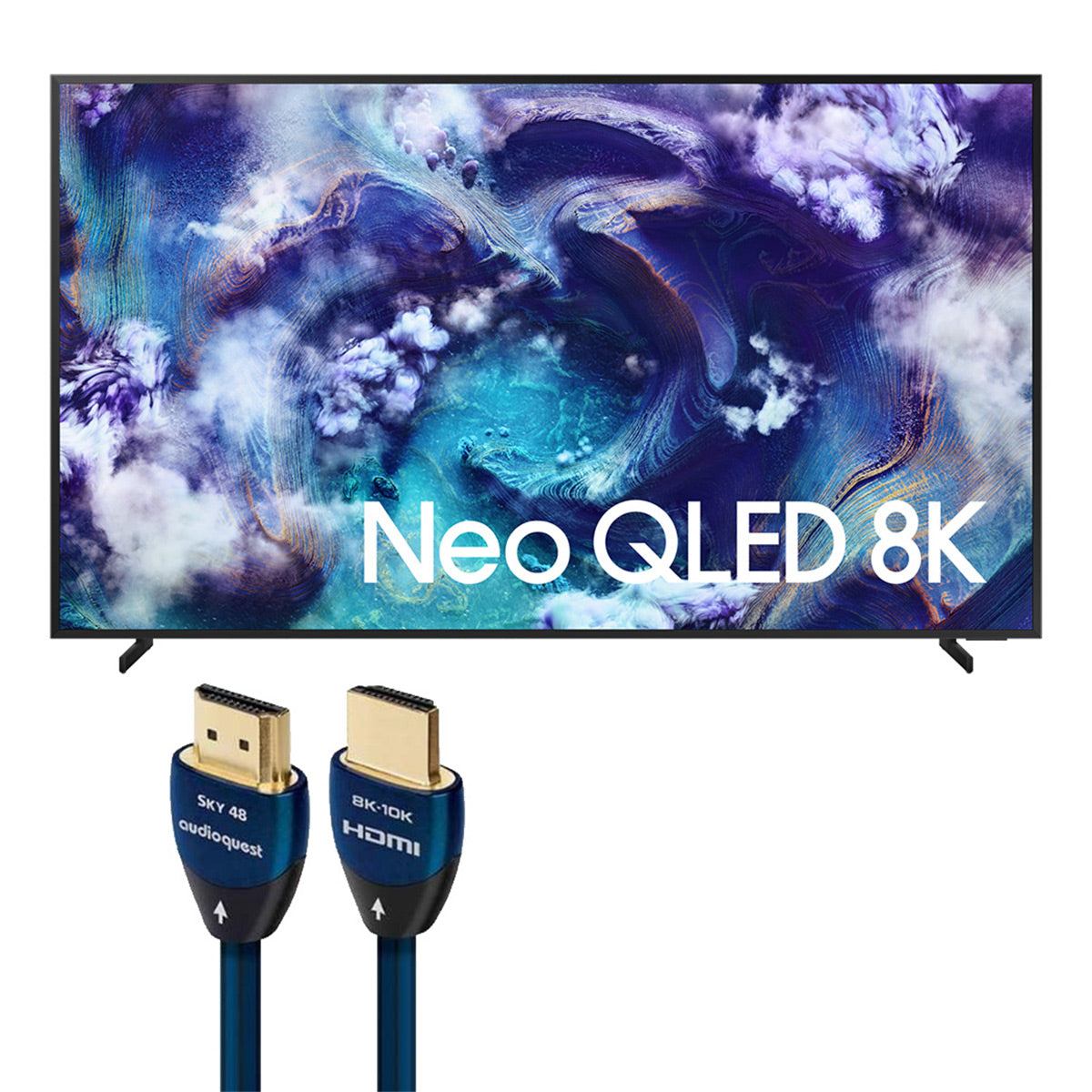 Samsung QN900F 75 Inch 8K Neo QLED Mini LED TV with AudioQuest SKY 3m HDMI Cable