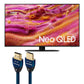 Samsung QN90F 55 Inch 4K Neo Mini LED Smart TV with AudioQuest SKY 3m HDMI Cable