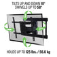 Sanus VLFS820-B2 Super Slim Full-Motion TV Mount for 40 - 90" TVs