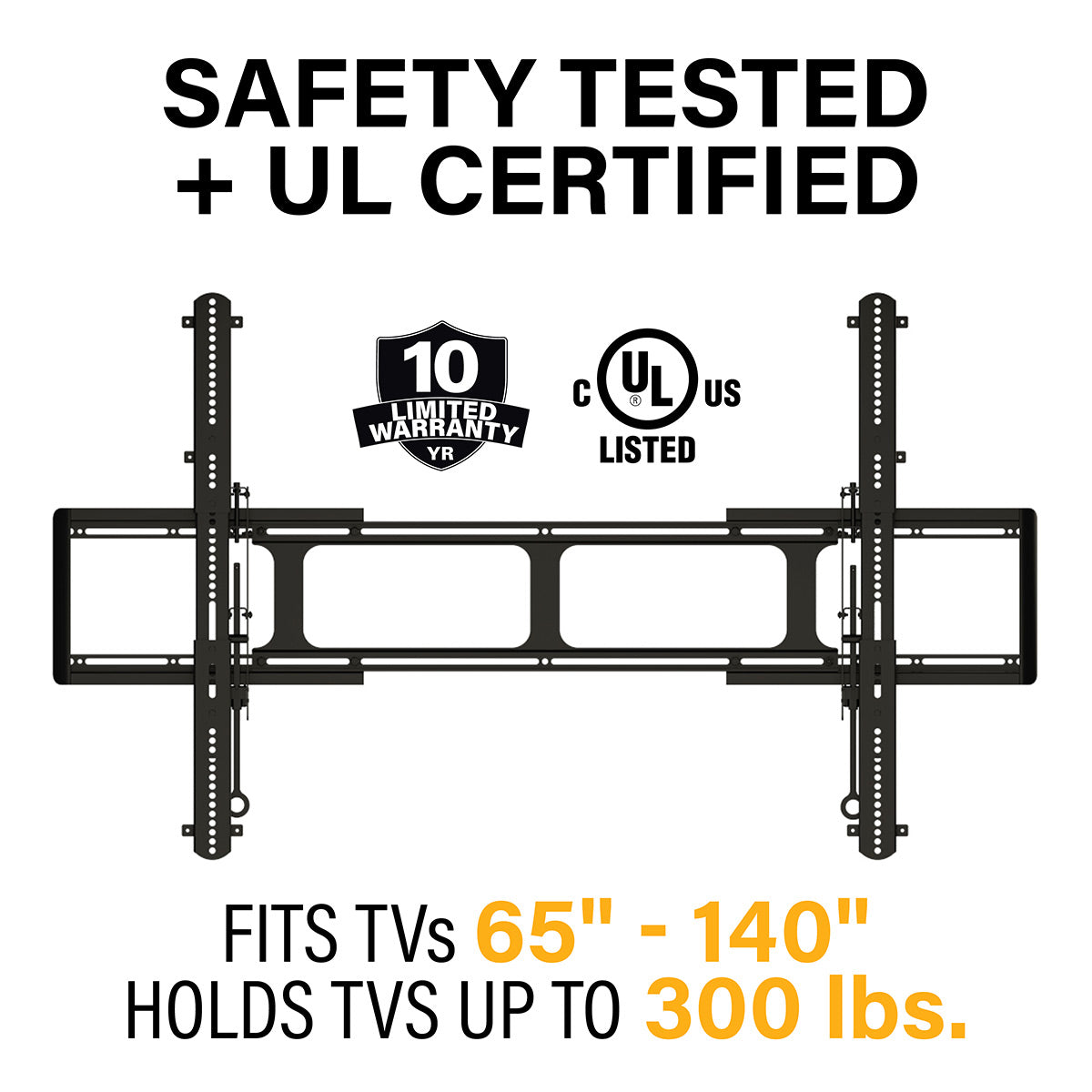 Sanus VXL7-B2 XL Premium Fixed Position TV Wall Mount for 65" - 140" TVs