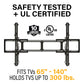 Sanus VXL7-B2 XL Premium Fixed Position TV Wall Mount for 65" - 140" TVs
