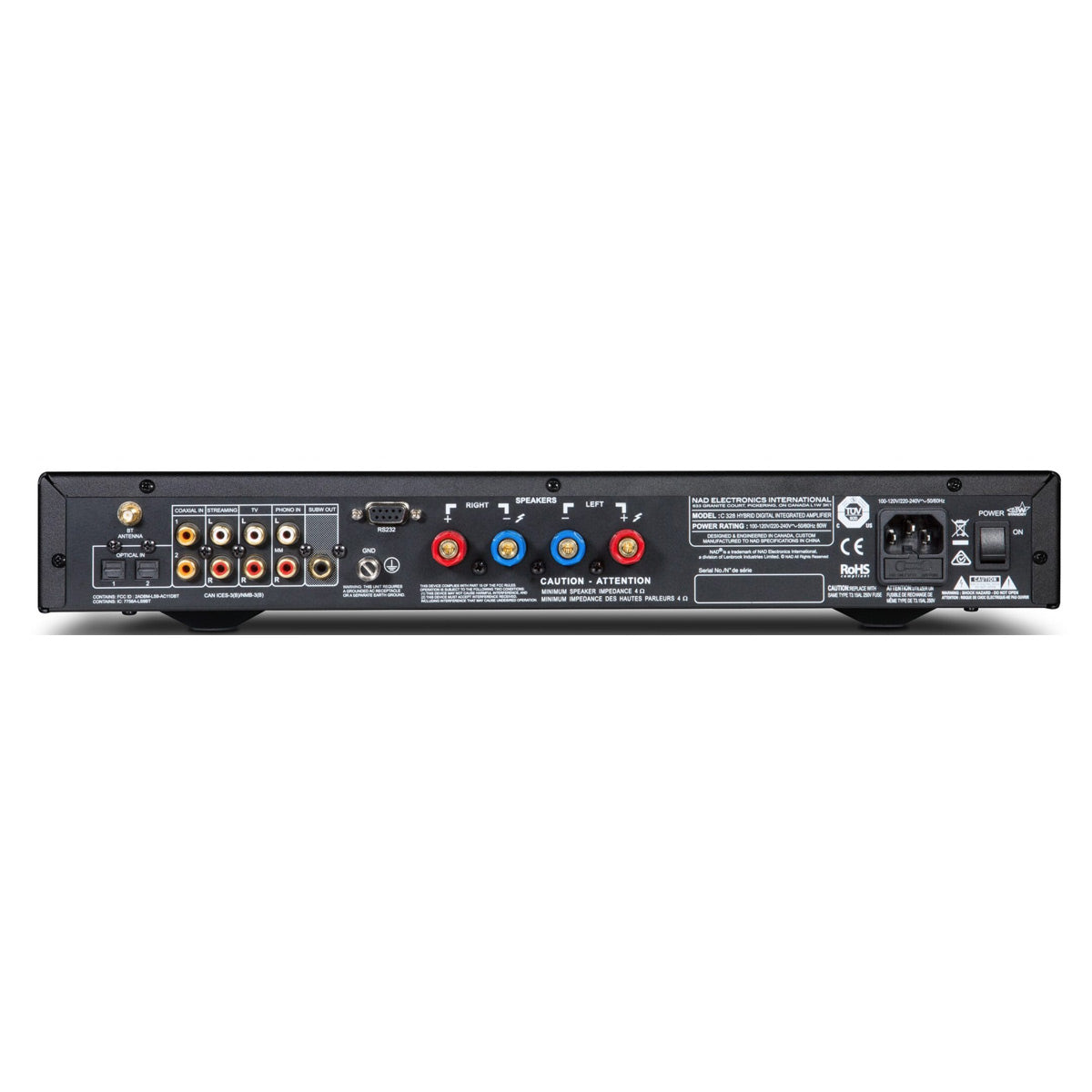 NAD Electronics C 328 Hybrid Digital Integrated Amplifier with Bluesound Node Wireless Multi-Room Hi-Res Music Streamer (Black)
