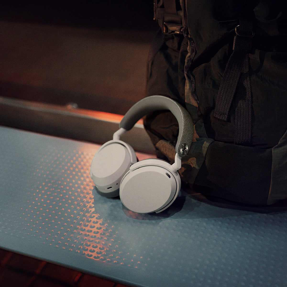 Sennheiser Momentum 5 Adaptive Noise-Cancelling Around Ear Bluetooth Wireless Headphones (White)