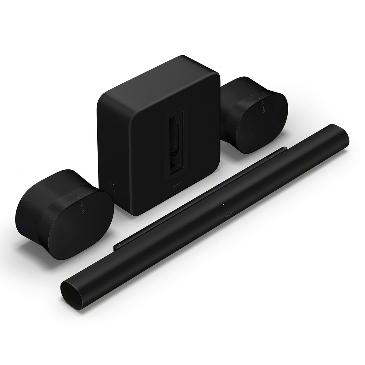 Sonos Ultimate Immersive Set with Arc Ultra Sound Bar, Sub 4 Wireless Subwoofer, and Pair of Era 300 Wireless Speakers (Black)