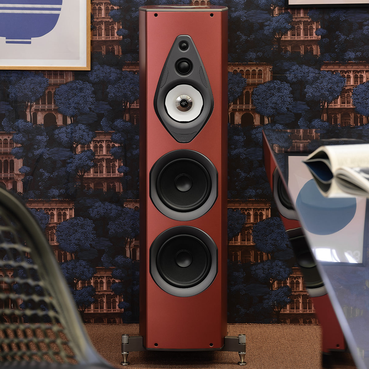 Sonus faber Amati Supreme Floorstanding Speakers - Pair (Terra Rosa)