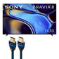 Sony BRAVIA 8 II 55 Inch QD-OLED 4K HDR Google TV (2025) with AudioQuest SKY 3m HDMI Cable