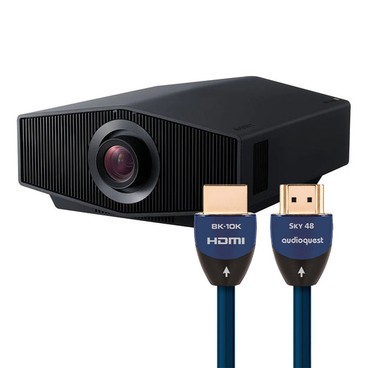 Sony VPL-XW6100ES 4K Laser Projector with AudioQuest SKY 48 3m HDMI Cable (Black)