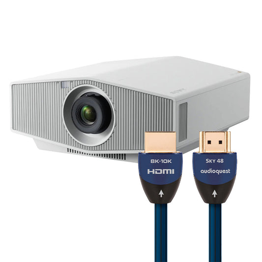 Sony VPL-XW5100ES 4K Laser Projector with AudioQuest SKY 3m HDMI Cable (White)