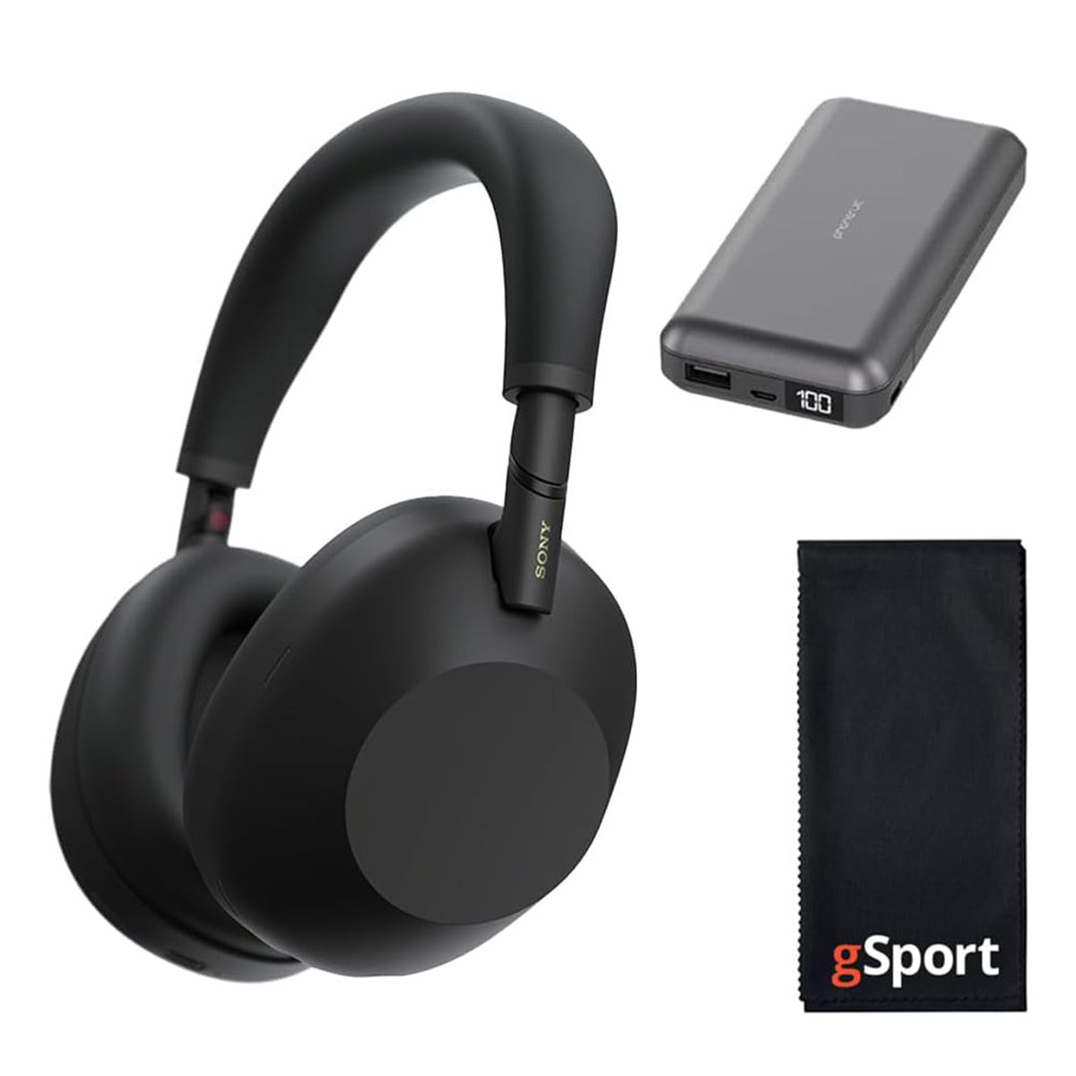 Sony WH-1000XM6 Wireless Noise Cancelling Over Ear Headphone Bundle with gSport Accessory Kit (Black)