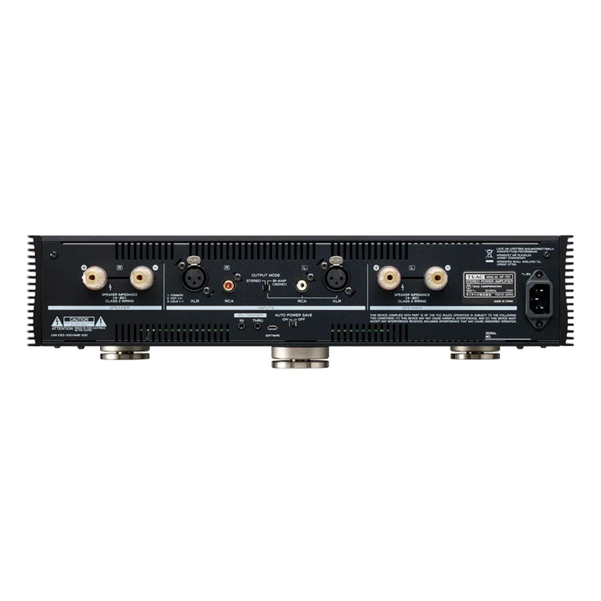 TEAC AP-701 Dual Mono Fully Balanced Stereo Power Amplifier (Silver)