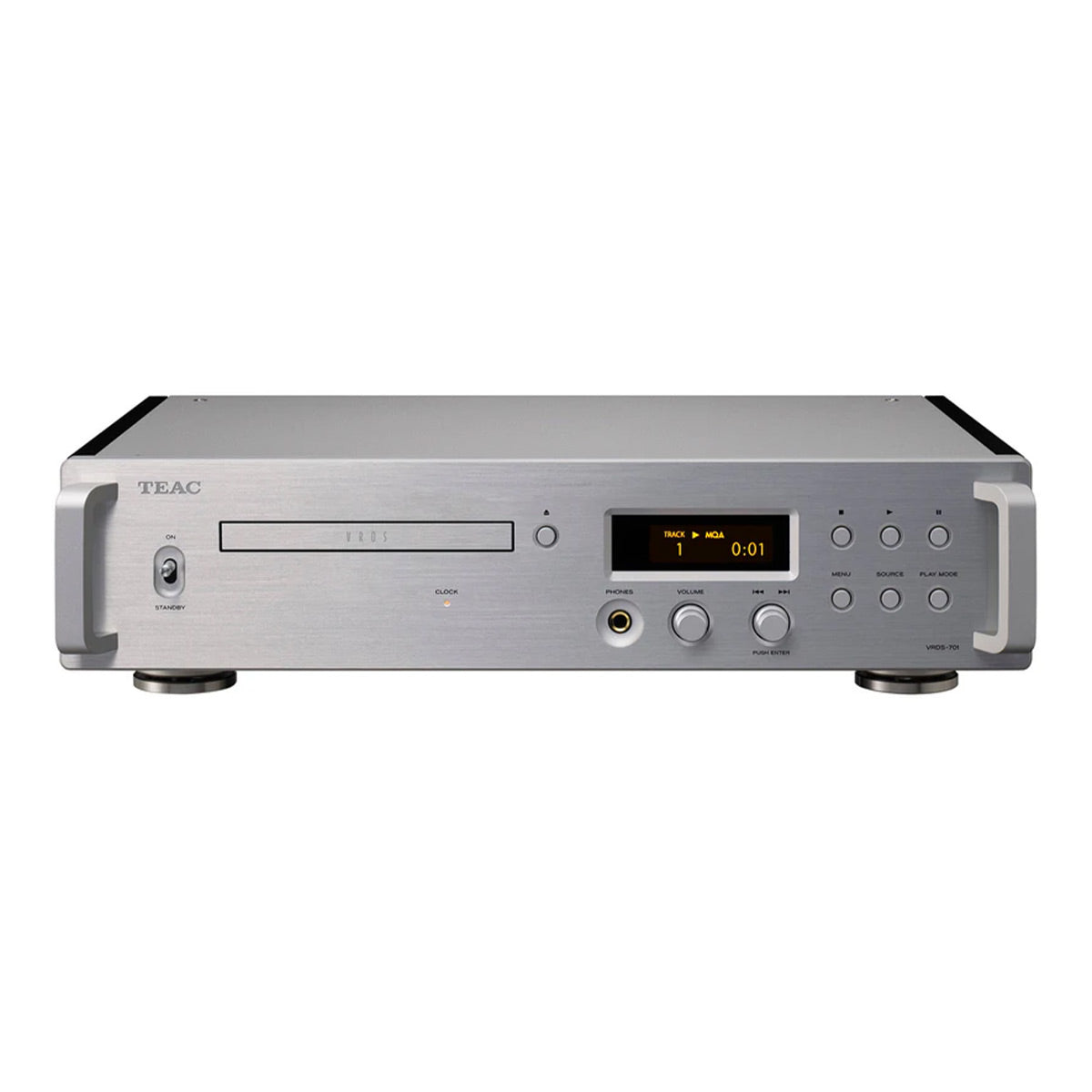 TEAC VRDS-701 Balanced CD Player, DAC, Preamplifier, & Headphone Amplifier (Silver)