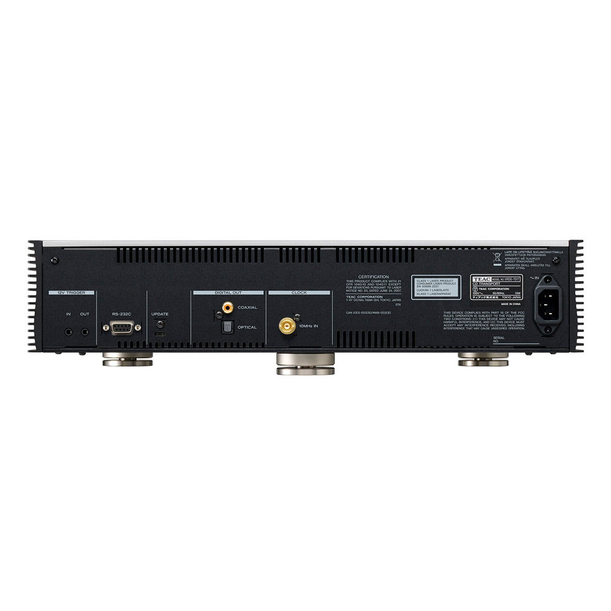 TEAC VRDS-701T CD Transport with MQA Decoding & External Clock Input (Silver)
