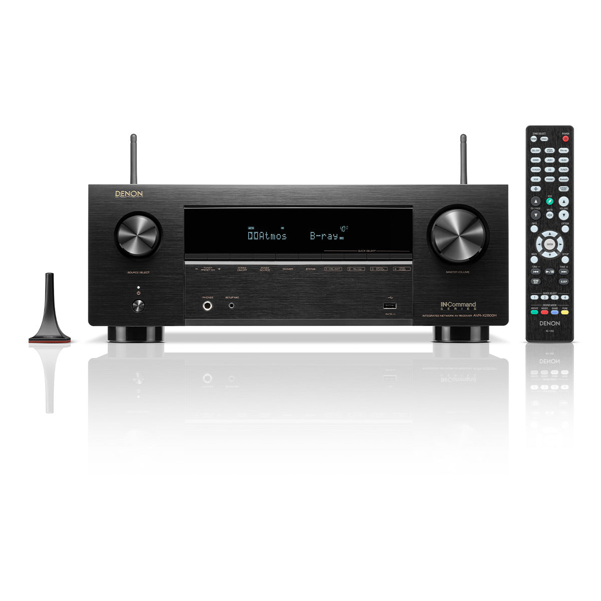 Denon AVR-X2800H 7.2 Channel 8K Receiver Bundle with AudioQuest SKY 3m HDMI Cable