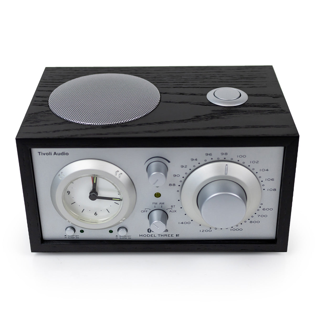 Tivoli Audio Model Three AM/FM Bluetooth Clock Radio with USB Charging Ports (Black Ash/Silver)
