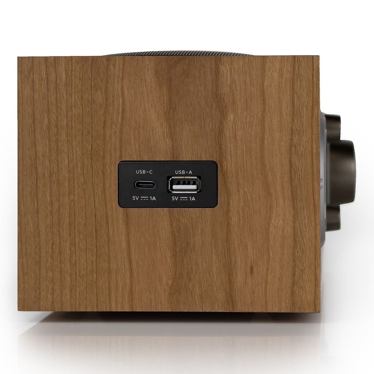 Tivoli Audio Model Three AM/FM Bluetooth Clock Radio with USB Charging Ports (Metallic Taupe/Cherry)