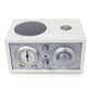 Tivoli Audio Model Three AM/FM Bluetooth Clock Radio with USB Charging Ports (White/Silver)