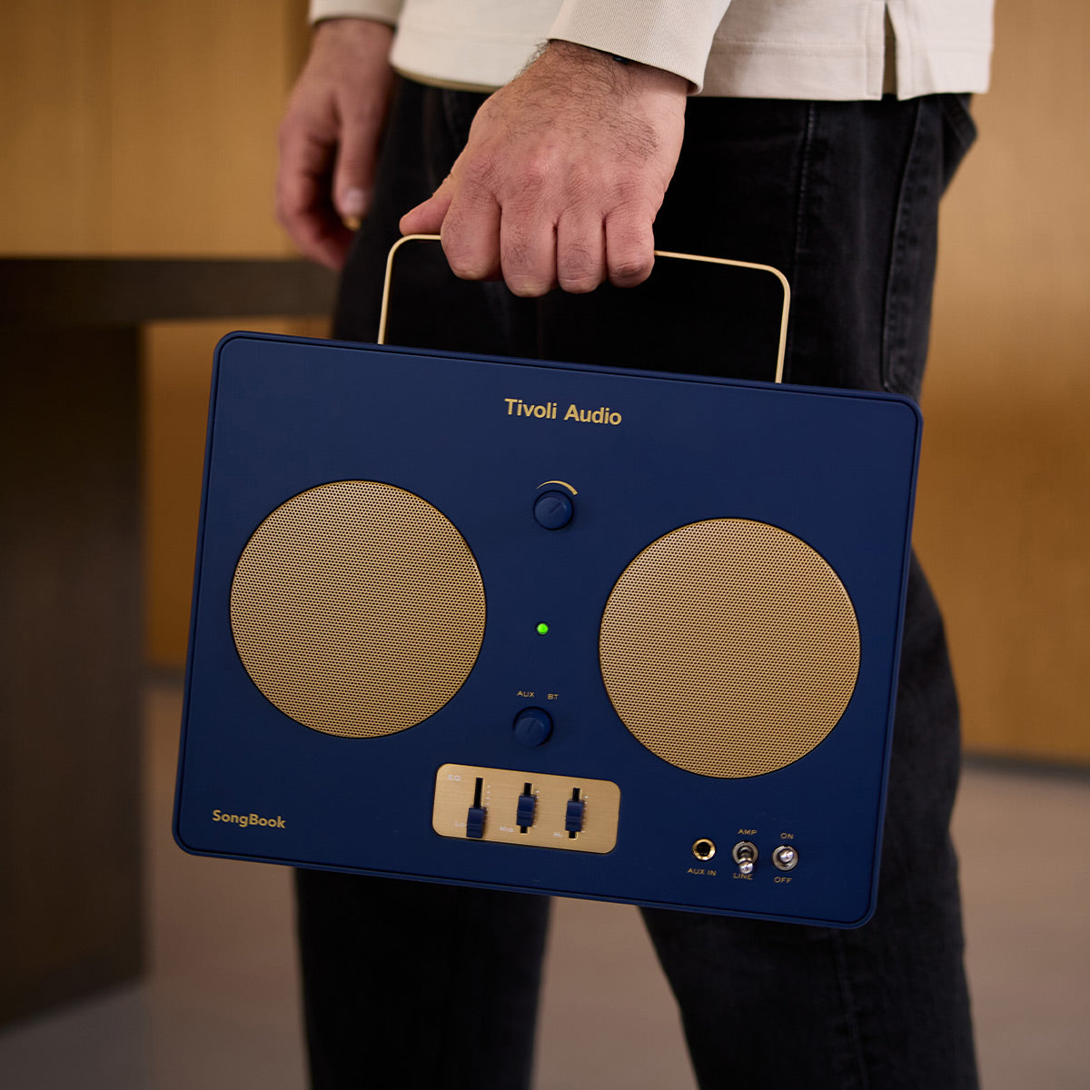 Tivoli Audio Songbook Bluetooth Speaker with Built-In Pre-Amp and Carrying Handle (Blue)