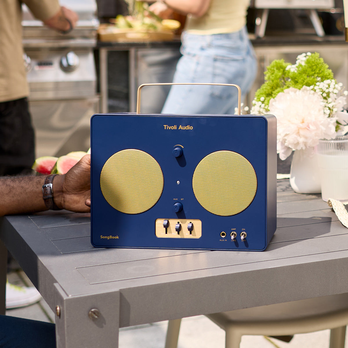 Tivoli Audio Songbook Bluetooth Speaker with Built-In Pre-Amp and Carrying Handle (Blue)