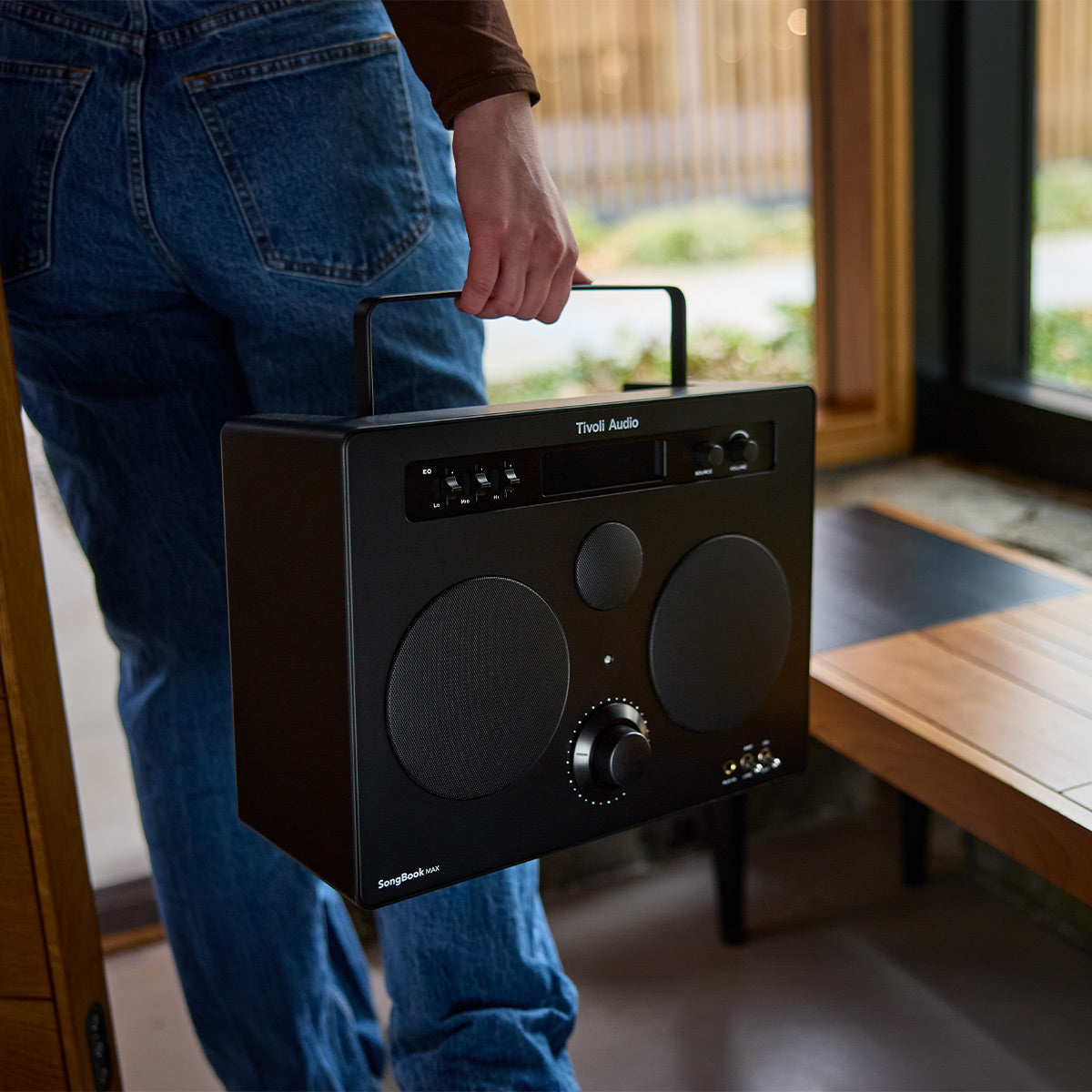 Tivoli Audio Songbook MAX Bluetooth Speaker with Built-In Pre-Amp and Carrying Handle (Black)