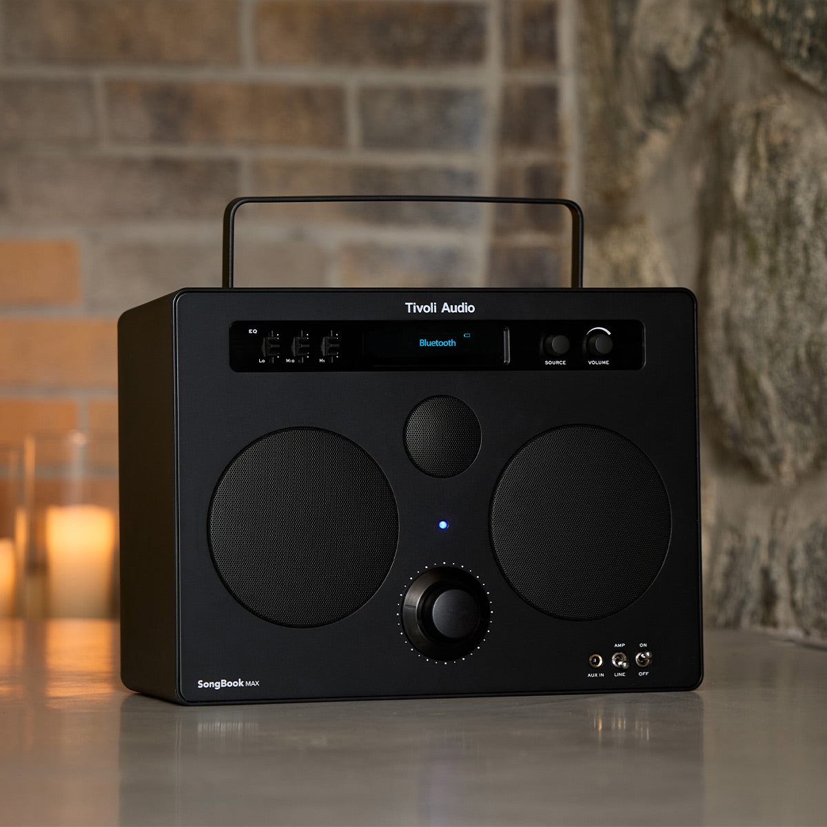 Tivoli Audio Songbook MAX Bluetooth Speaker with Built-In Pre-Amp and Carrying Handle (Black)