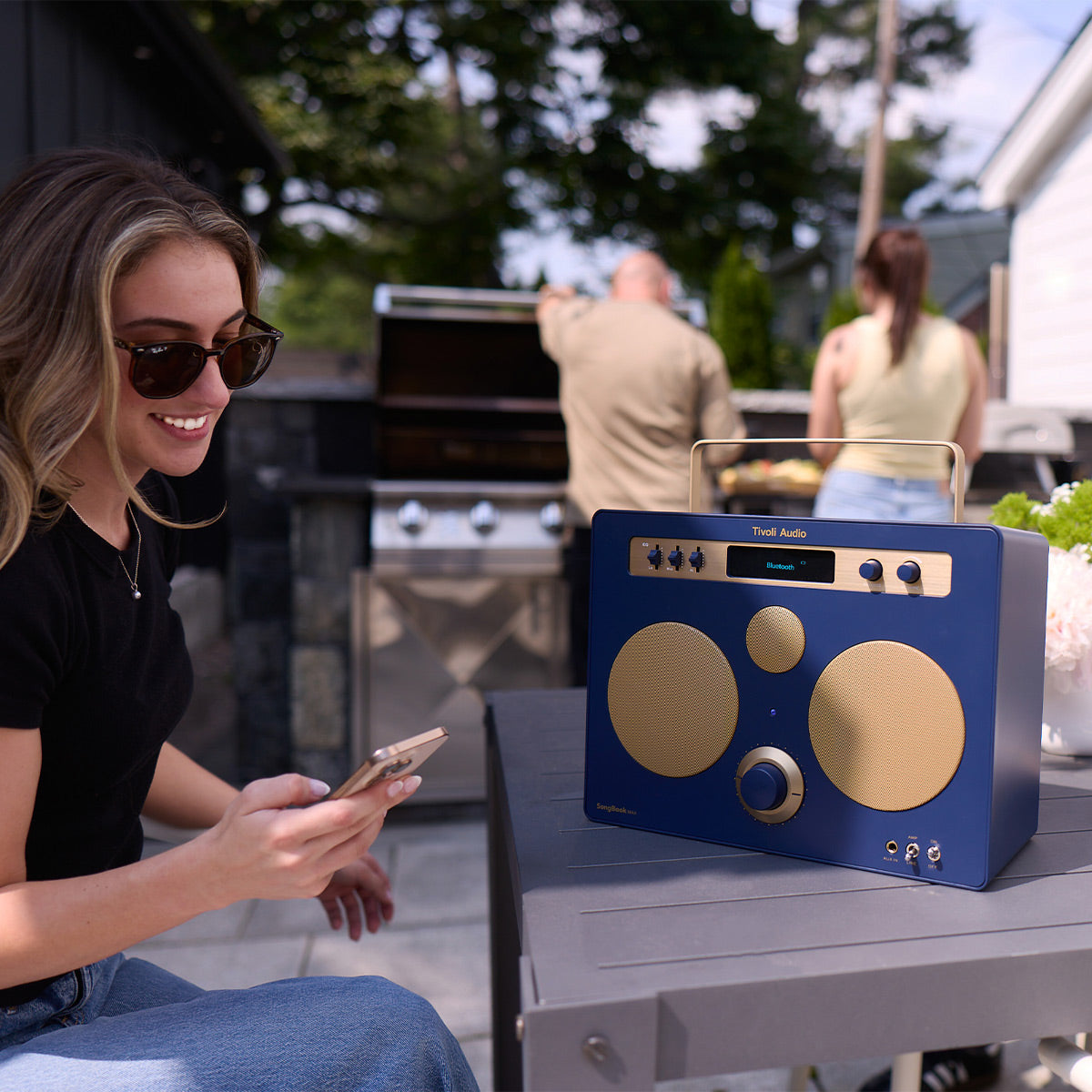Tivoli Audio Songbook MAX Bluetooth Speaker with Built-In Pre-Amp and Carrying Handle (Blue)
