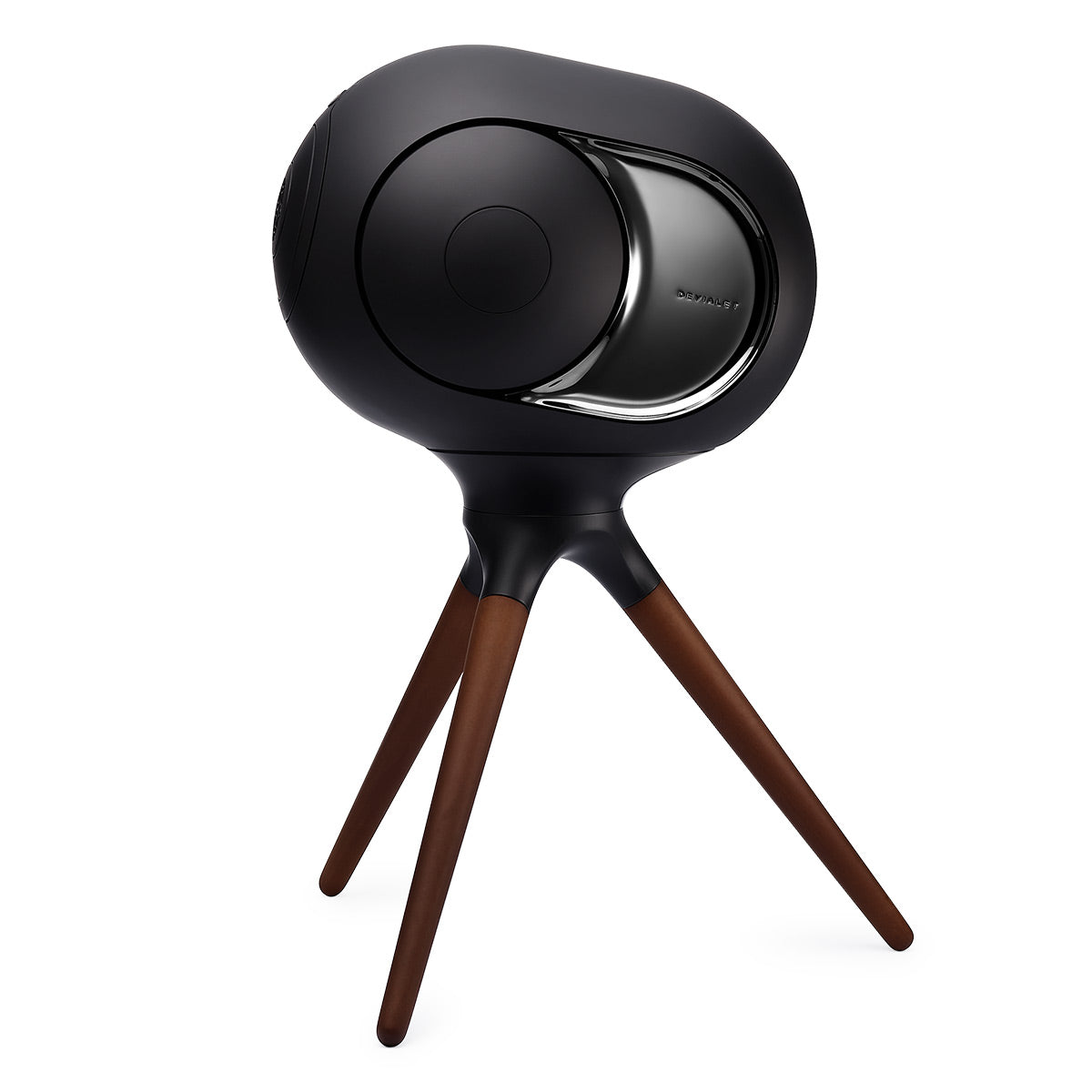 Devialet Phantom I 108dB High-End Wireless Speaker (Dark Chrome) with Treepod Floorstand for Phantom I (Matte Black) - Each