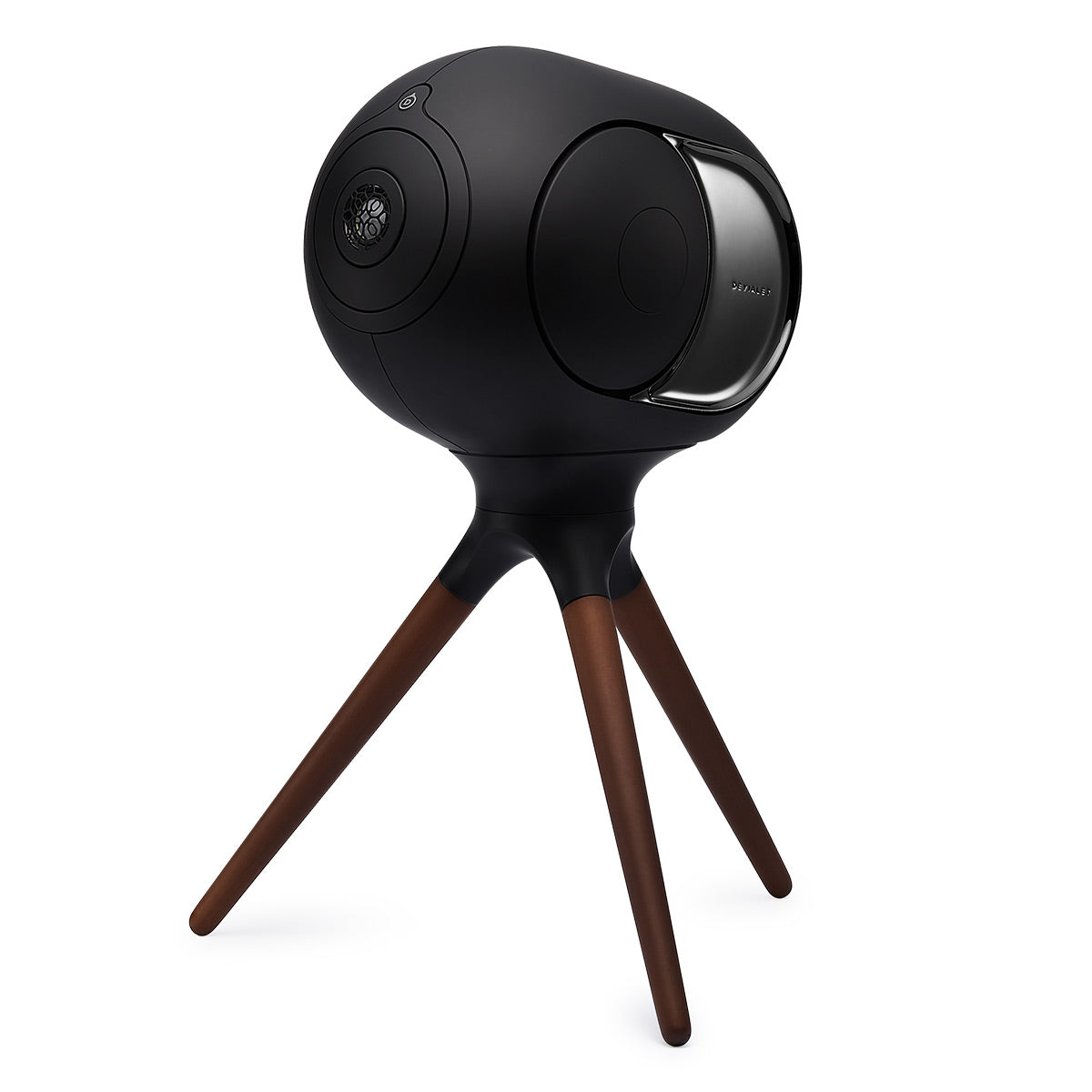 Devialet Phantom I 108dB High-End Wireless Speaker (Dark Chrome) with Treepod Floorstand for Phantom I (Matte Black) - Each