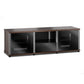 Salamander Designs Synergy 236 Triple AV Cabinet (Dark Walnut with Black Glass & Aluminum Posts)