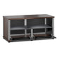 Salamander Designs Synergy 223 Twin AV Cabinet (Dark Walnut with Black Glass & Aluminum Posts)